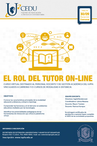 30 DE SEPTIEMBRE . EL ROL DEL TUTOR ON-LINE